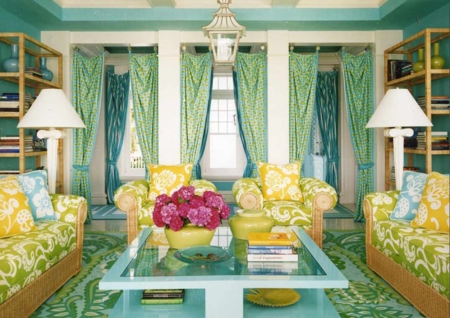 decorative green living room interior design ideas