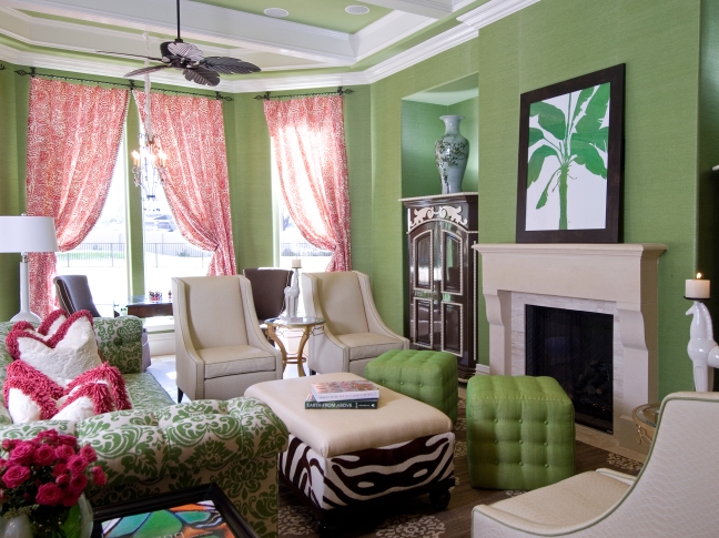 green living room interior design ideas